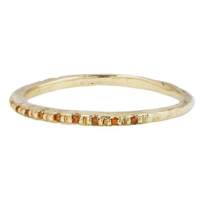 LXI Cognac Diamond Half Eternity Band