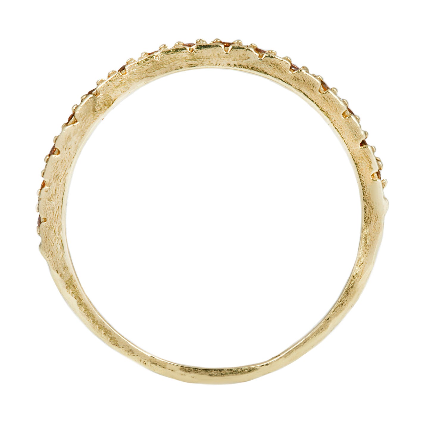 LXI Cognac Diamond Half Eternity Band