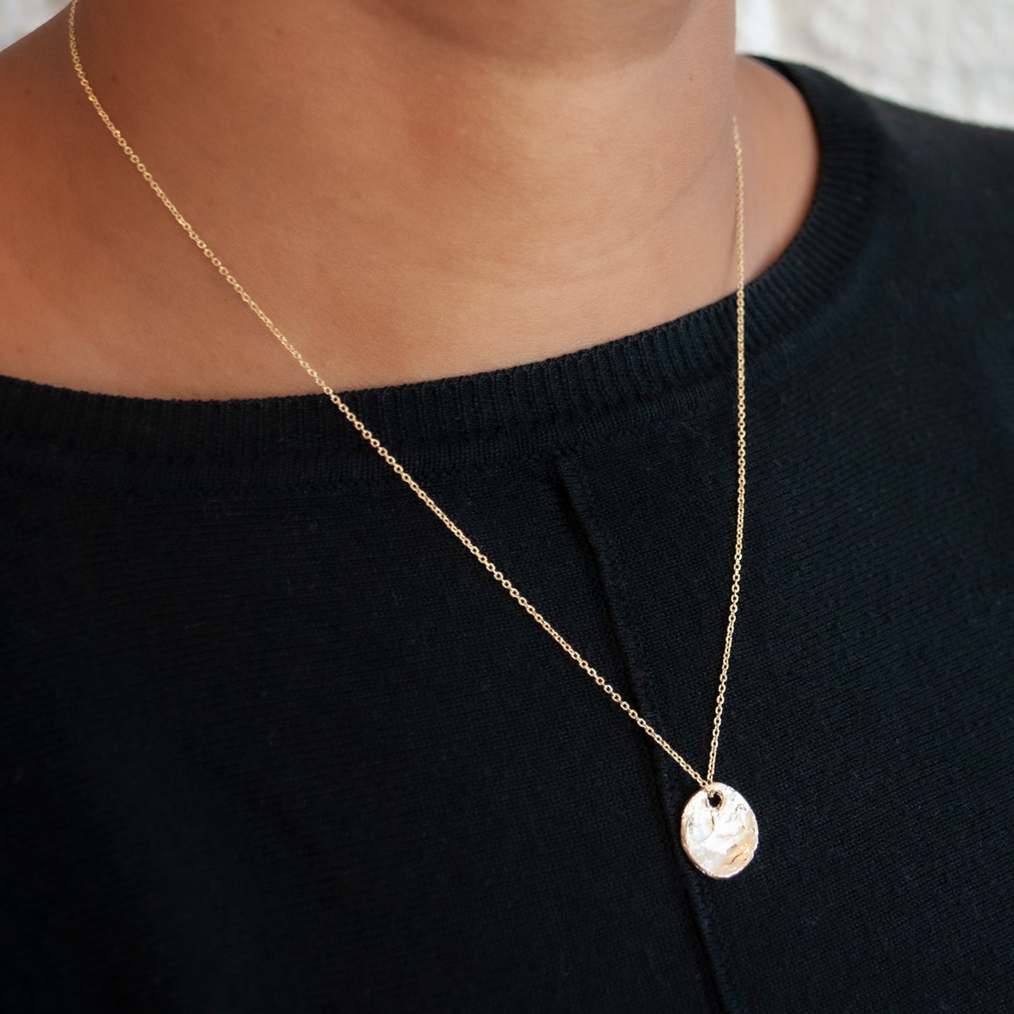 III Gold Circle Pendant Necklace