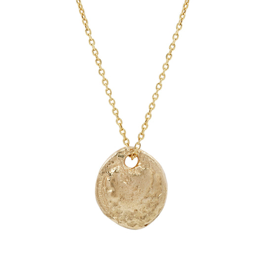 III Gold Circle Pendant Necklace