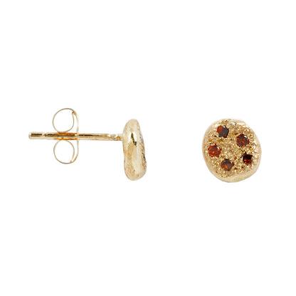 LIV Small Gold & Diamond Texture Studs