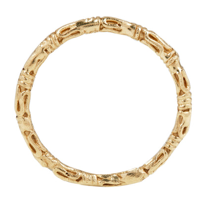 LXXXI Textured Gold Band