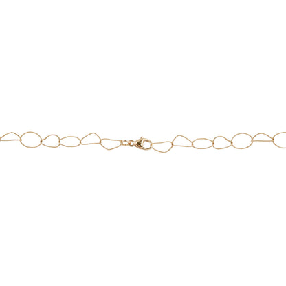 I Slim Textured Gold Link Necklace