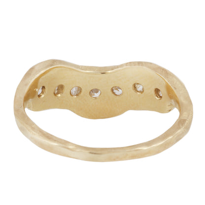 X Old Cut Diamond V Shape Scatter Ring