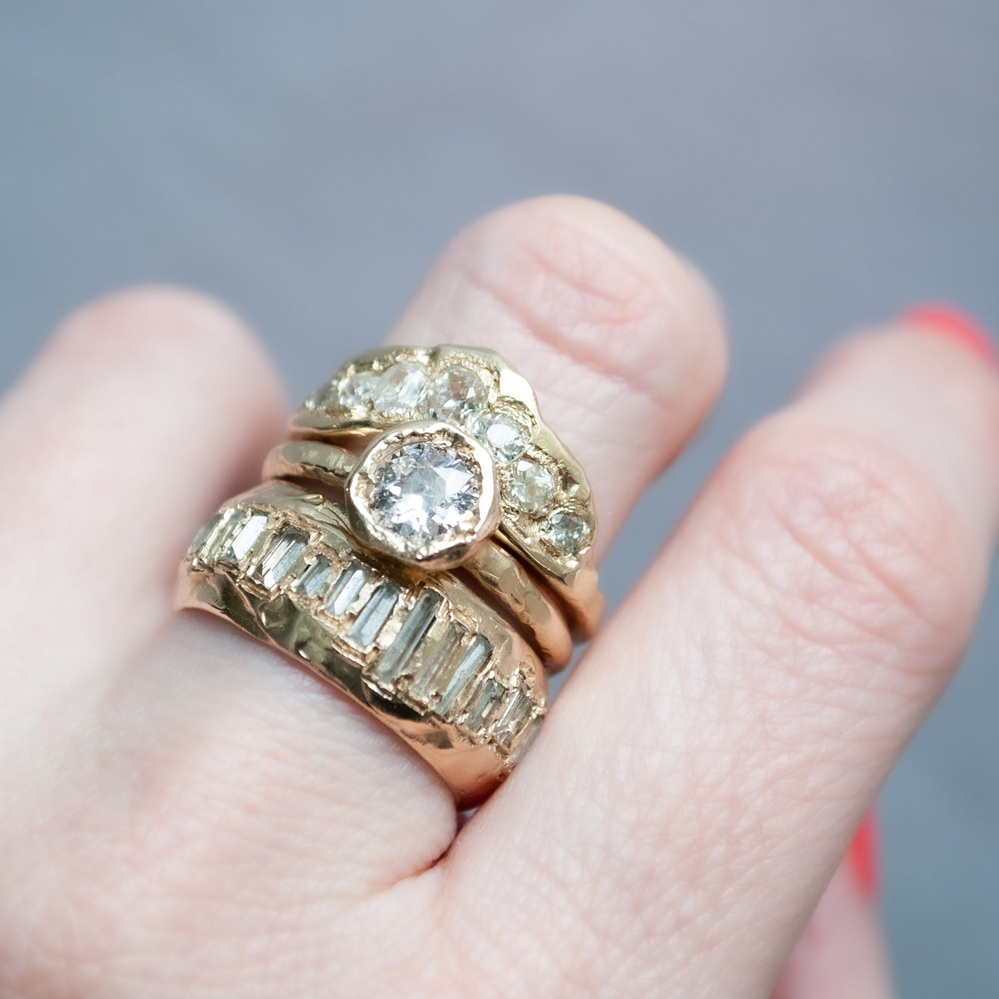 X Old Cut Diamond Ring
