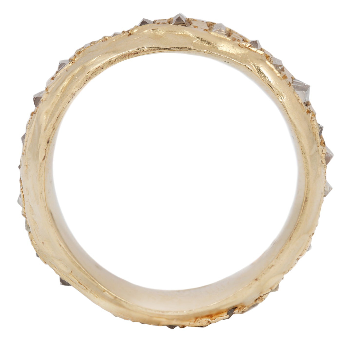 X Soft White Scatter Baguette Ring