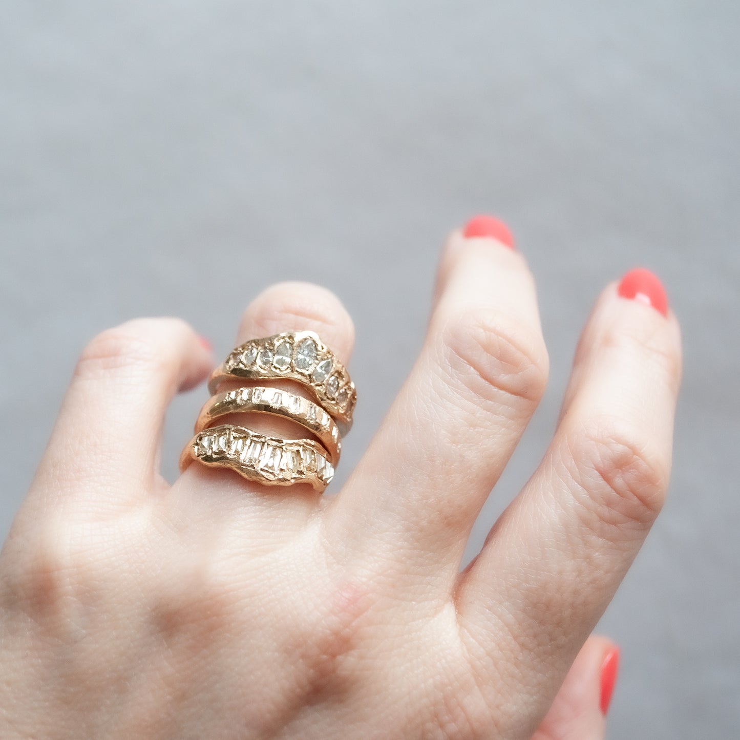 LX Marquise Diamond V Shape Scatter Ring