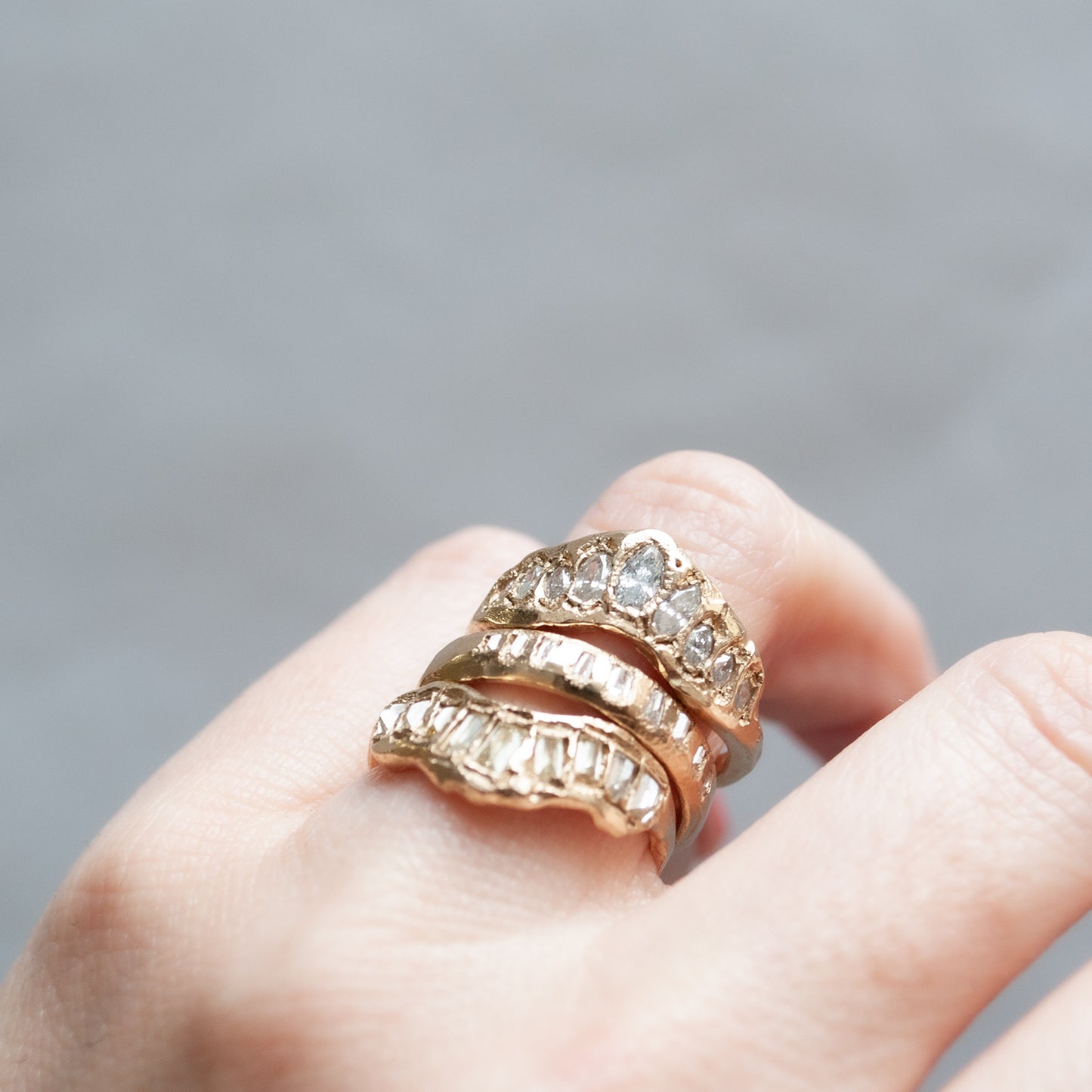 LX Marquise Diamond V Shape Scatter Ring