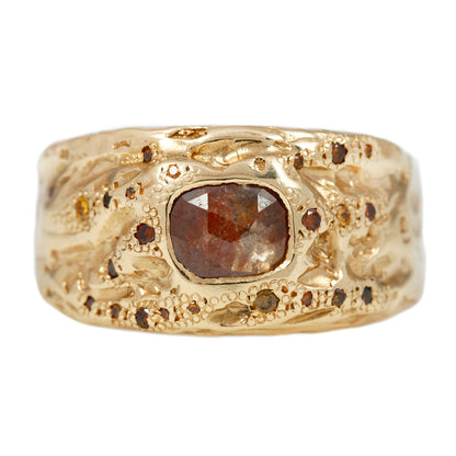 XC Rose Cut Diamond Shield Ring