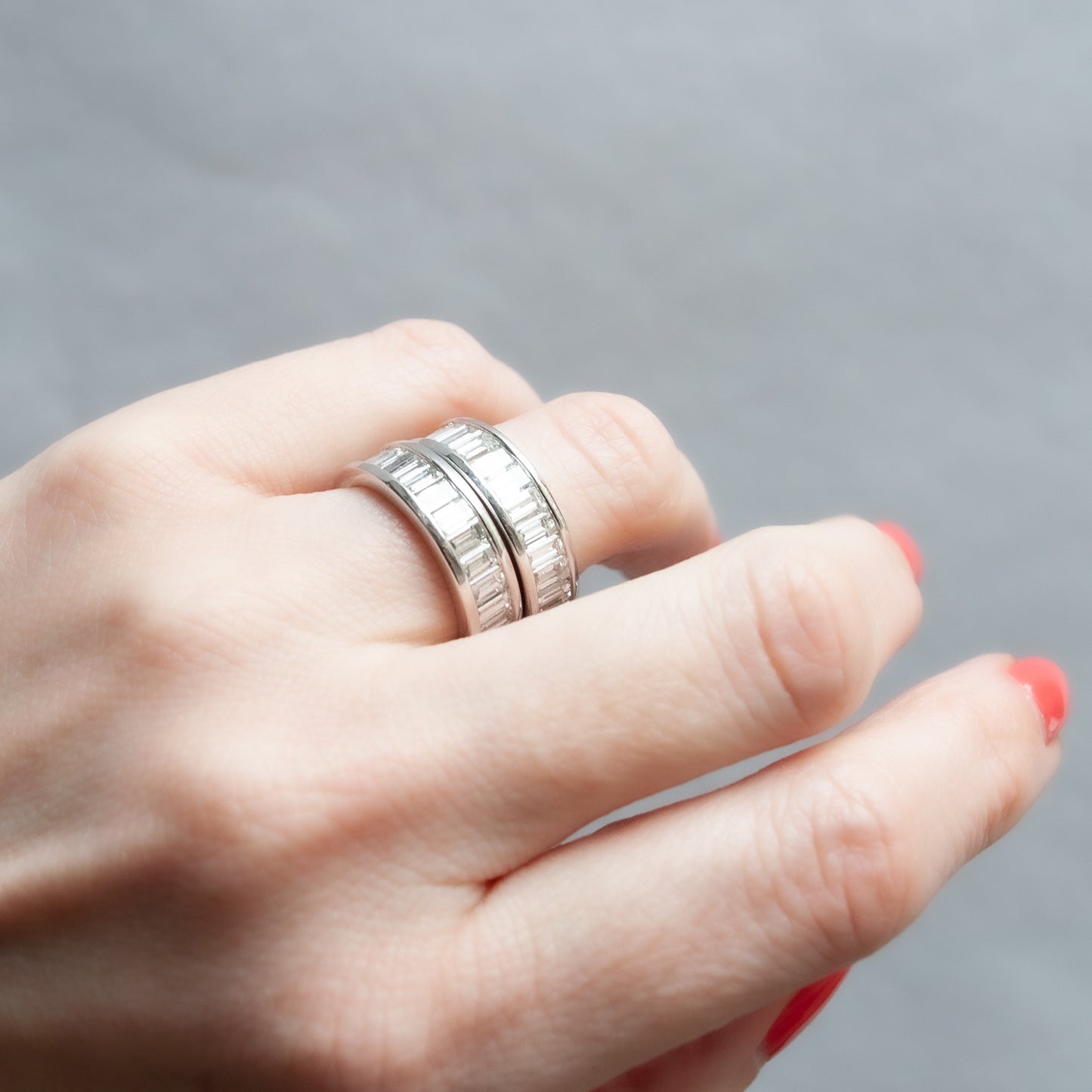 Platinum Baguette Eternity Band