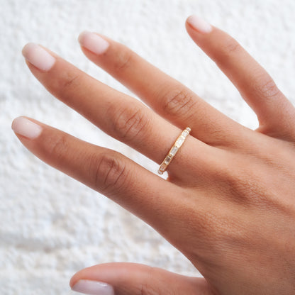 Gold & Diamond Baguette Eternity Band