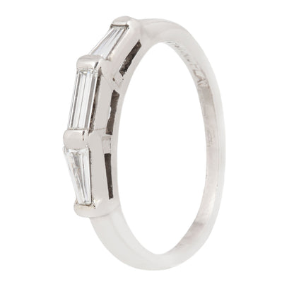 Modern Three Baguette Ring