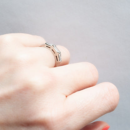 Modern Three Baguette Ring