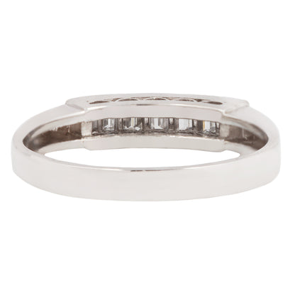 Platinum Seven Diamond Bar Ring