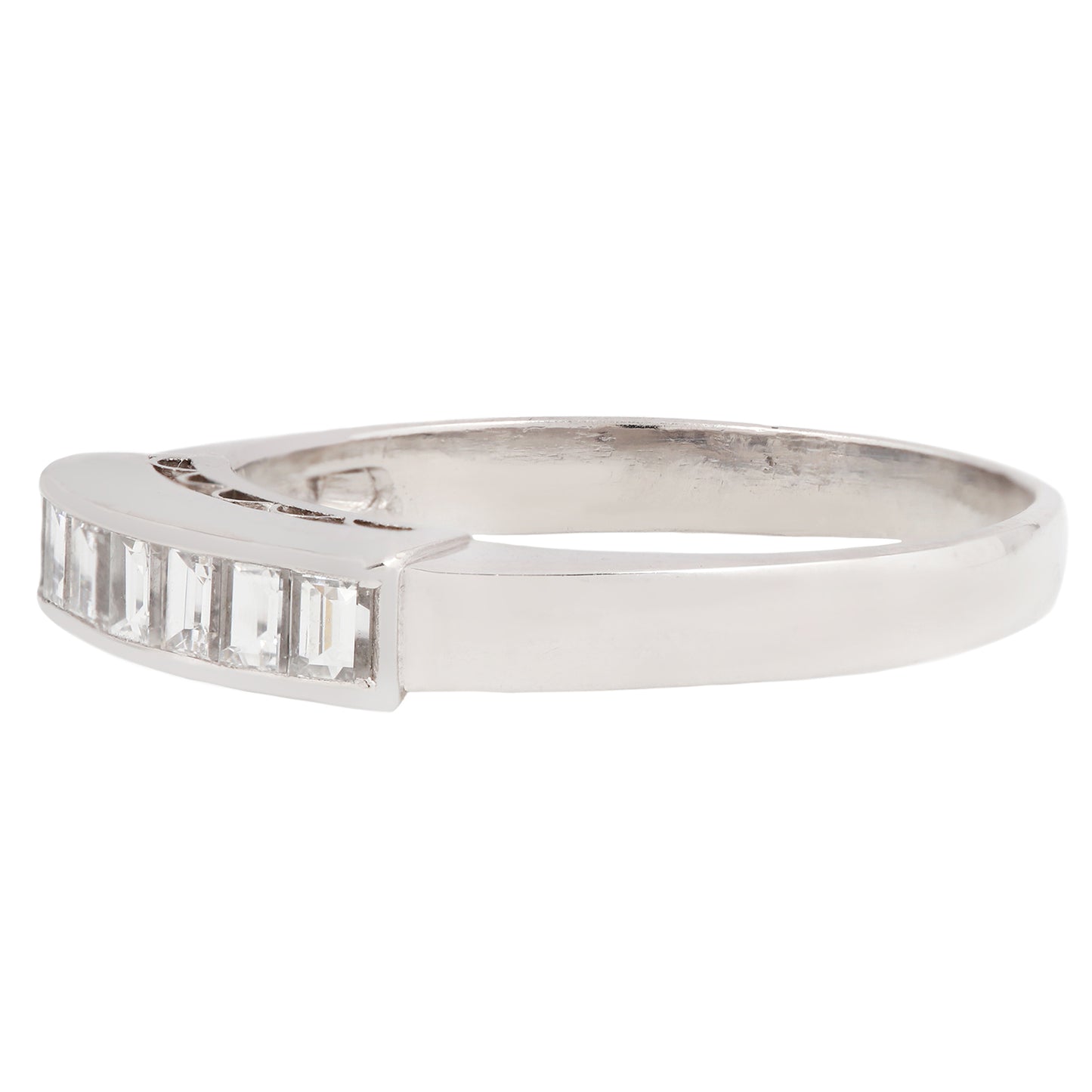 Platinum Seven Diamond Bar Ring