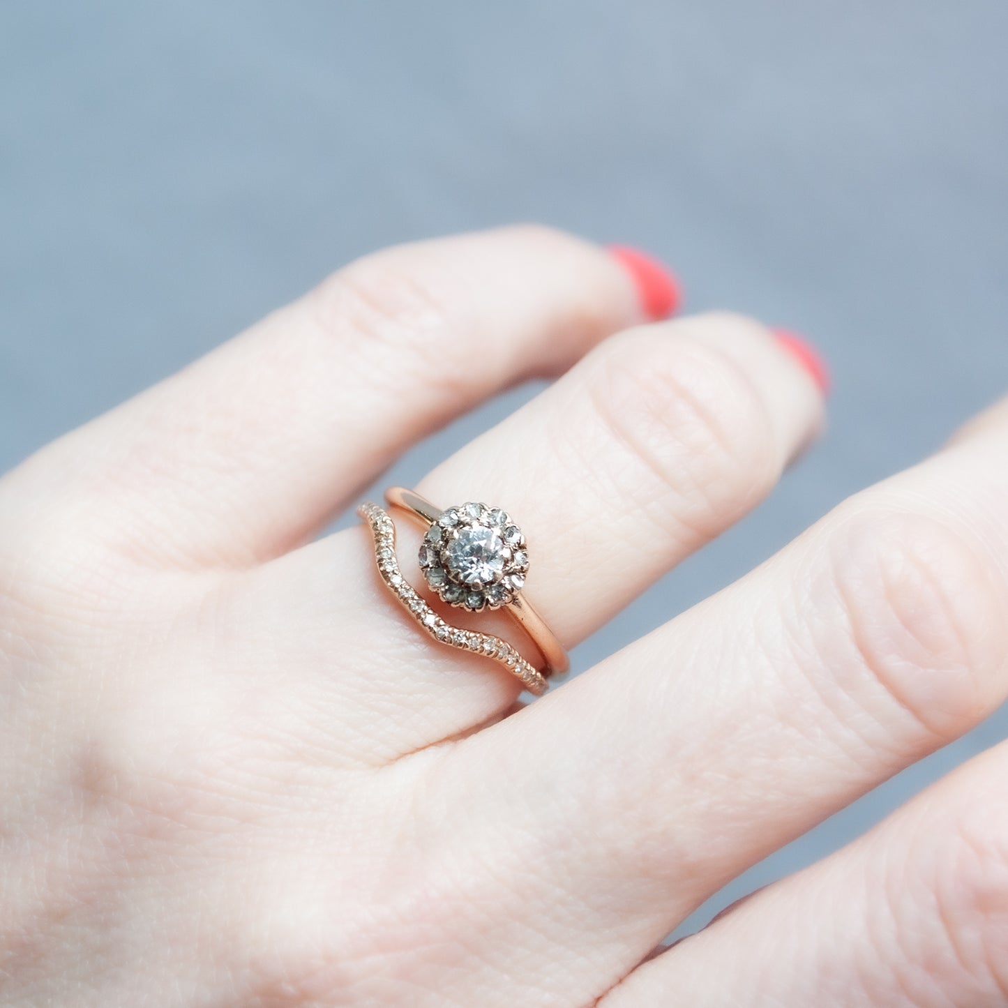 Antique Flora Cluster Ring