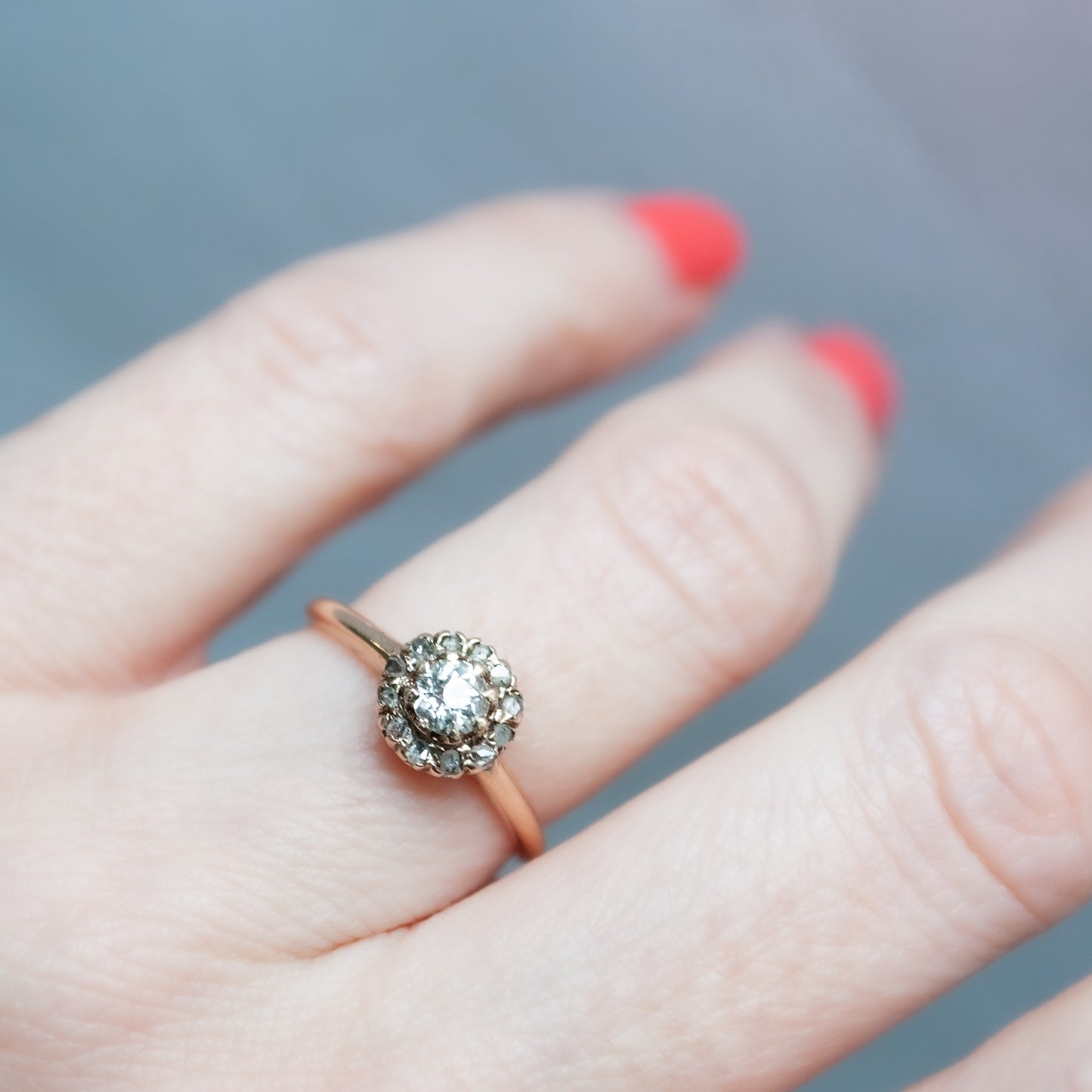 Antique Flora Cluster Ring