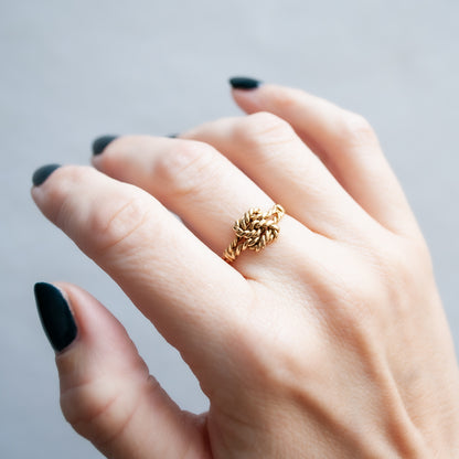 Entwined Knot Ring
