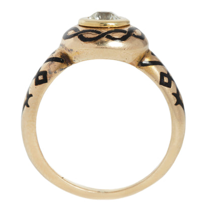 Vintage Diamond Mourning Ring