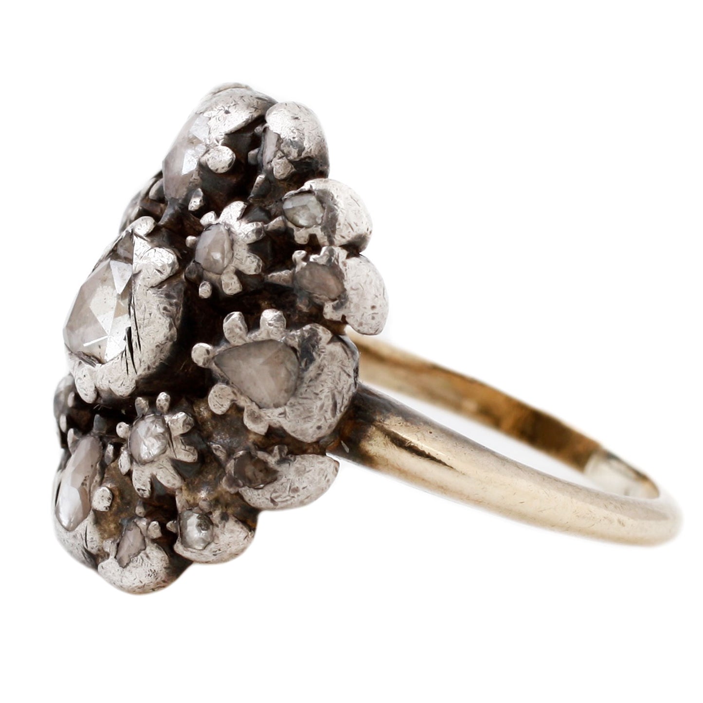 Georgian Diamond Halo Ring