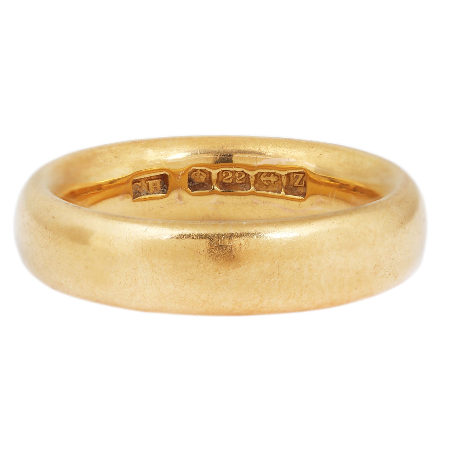 Deco Domed Gold Band