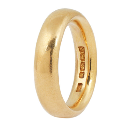 Deco Domed Gold Band