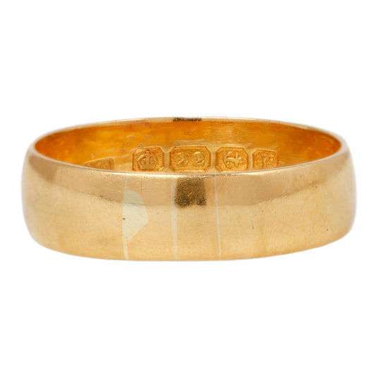 Flat Wide Gold Band