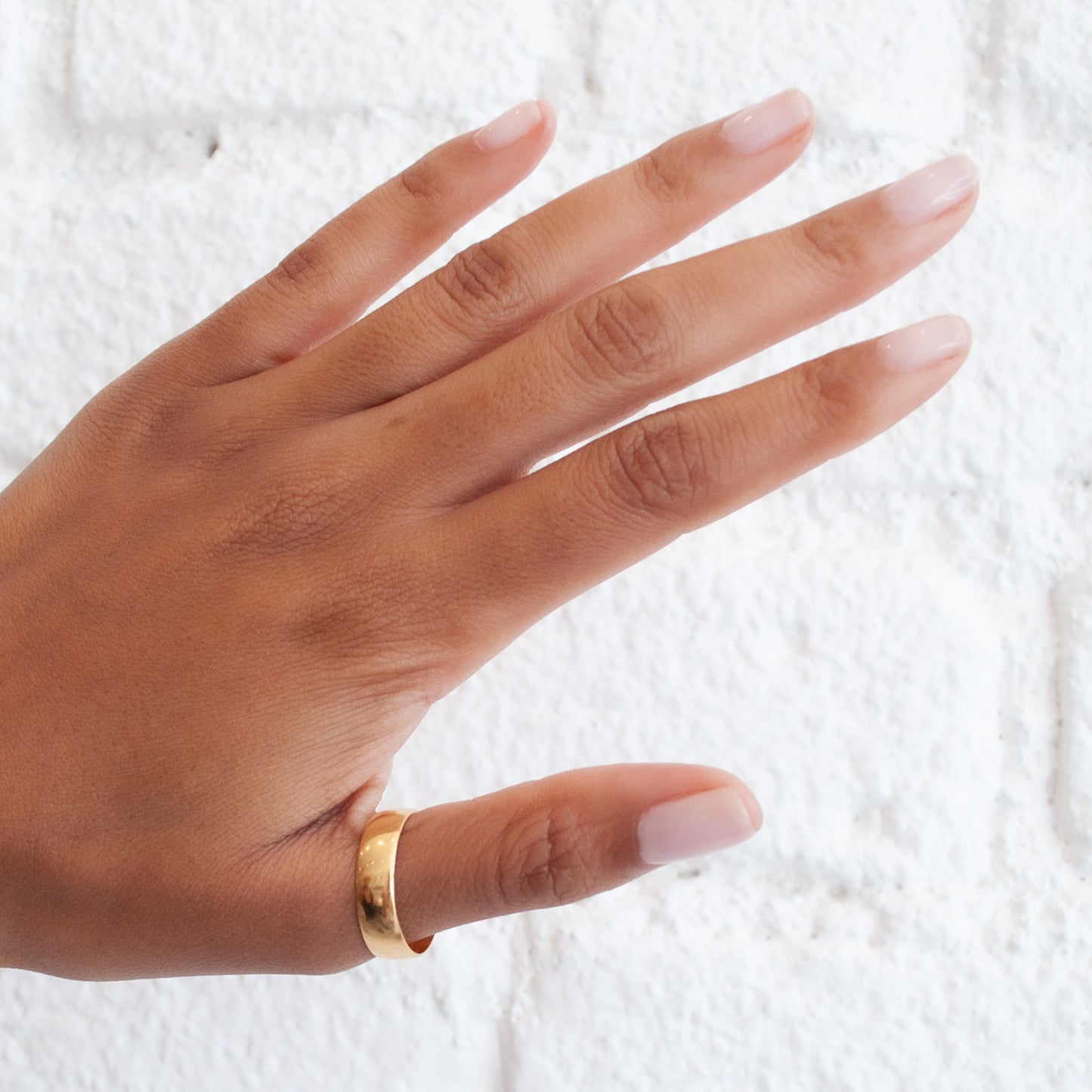 Flat Wide Gold Band