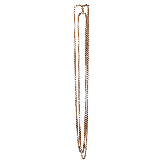 Faceted Rolo Long Guard Chain
