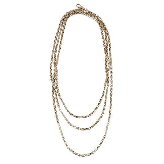 Pierced Bar Long Guard Chain