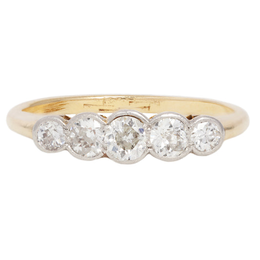 Vintage Quintet Diamond Ring