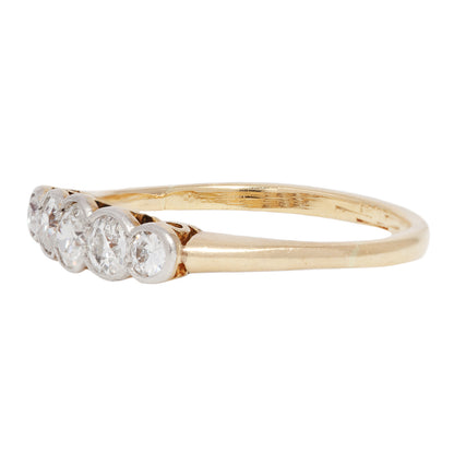 Vintage Quintet Diamond Ring