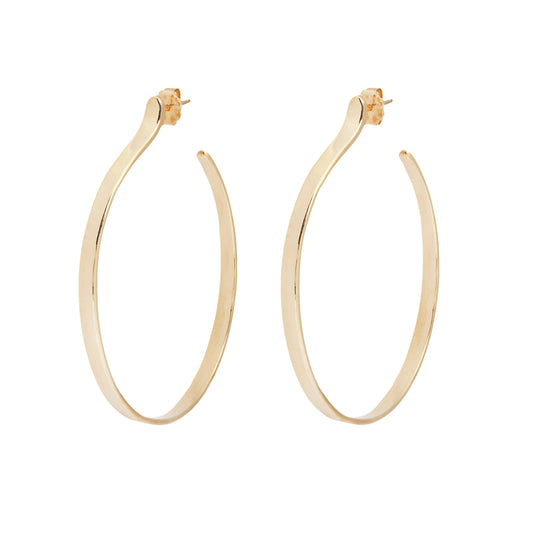 Large Plain Gold Hoops