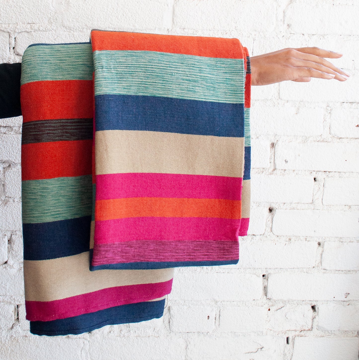 Indigo Stripe Desert Shawl