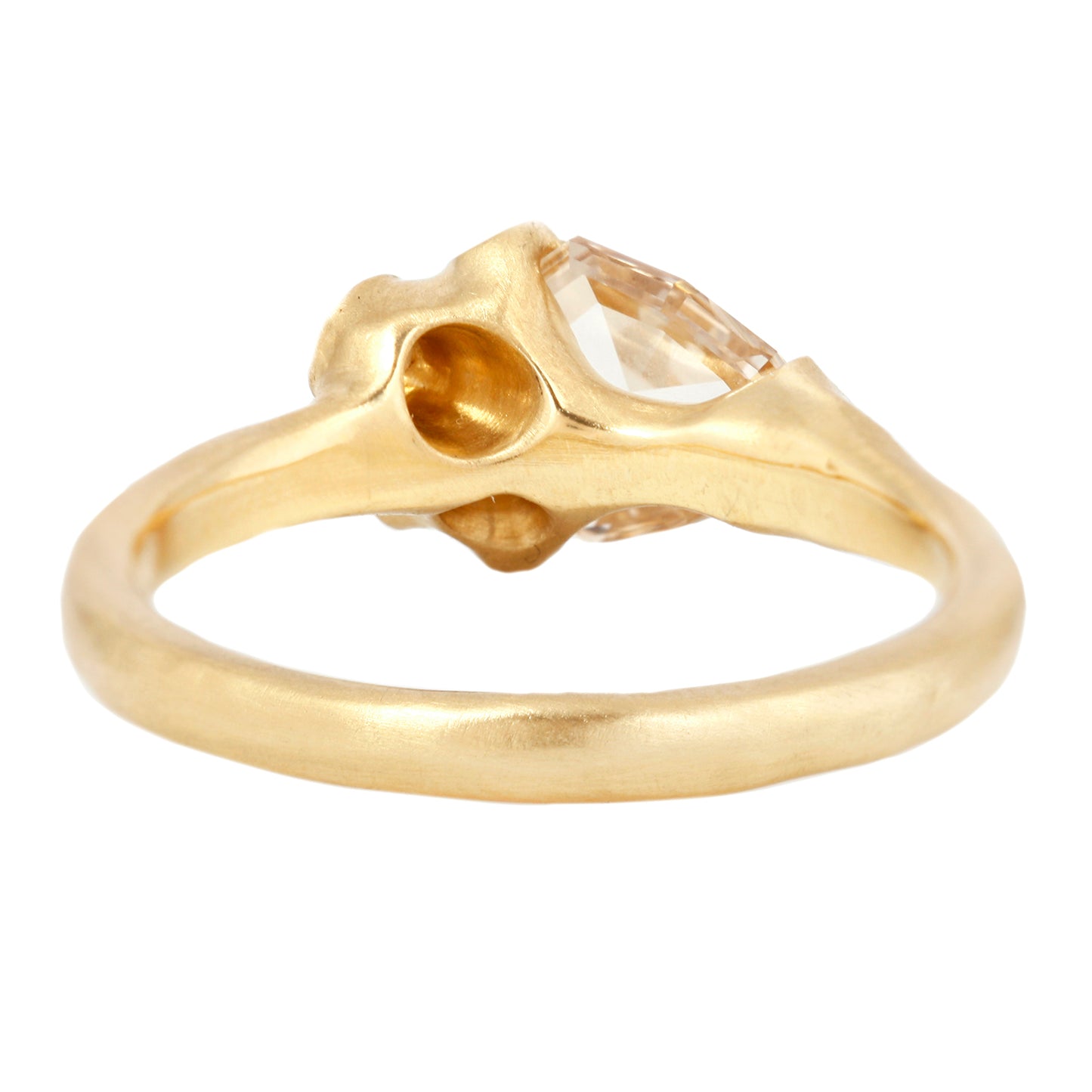 Champagne Shield Cluster Ring