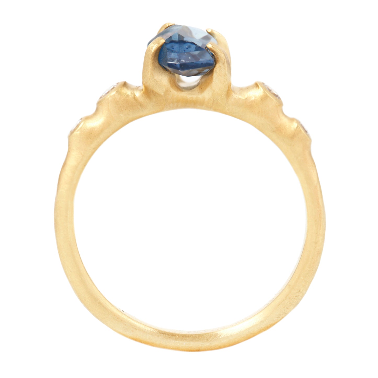 Blue Sapphire Rough Luxe Ring