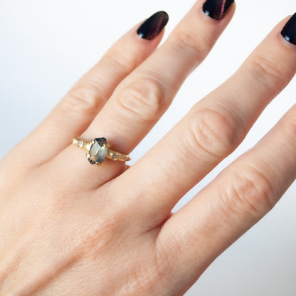 Blue Sapphire Rough Luxe Ring
