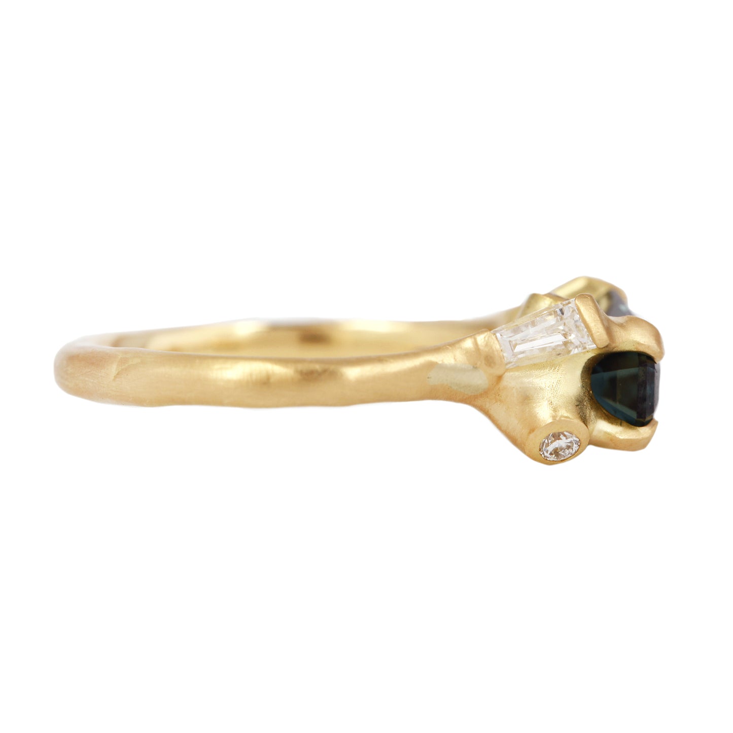 Blue Sapphire Cluster Ring
