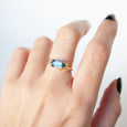 Blue Sapphire Cluster Ring 2 