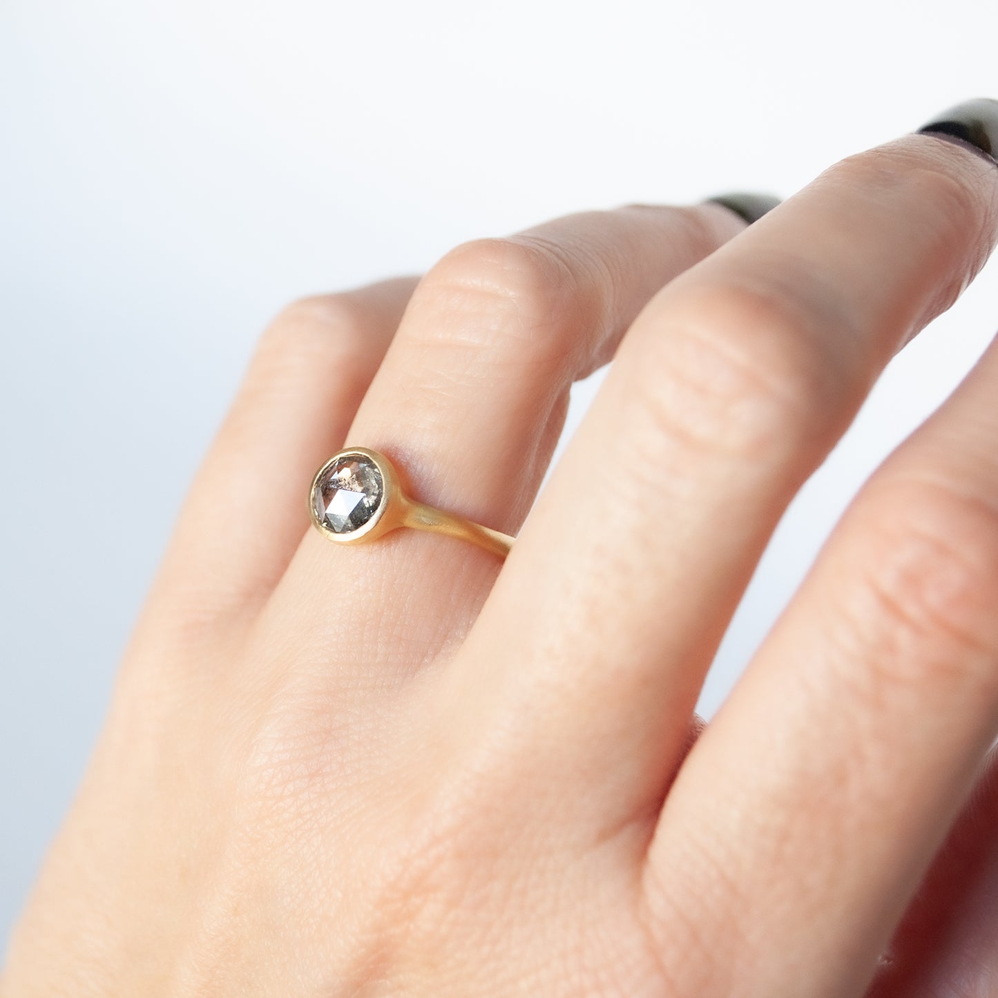 Stormy Diamond Bezel Solitaire