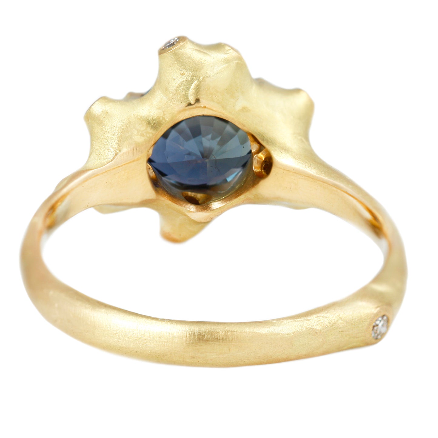 Blue Sapphire Barnacle Cluster Ring