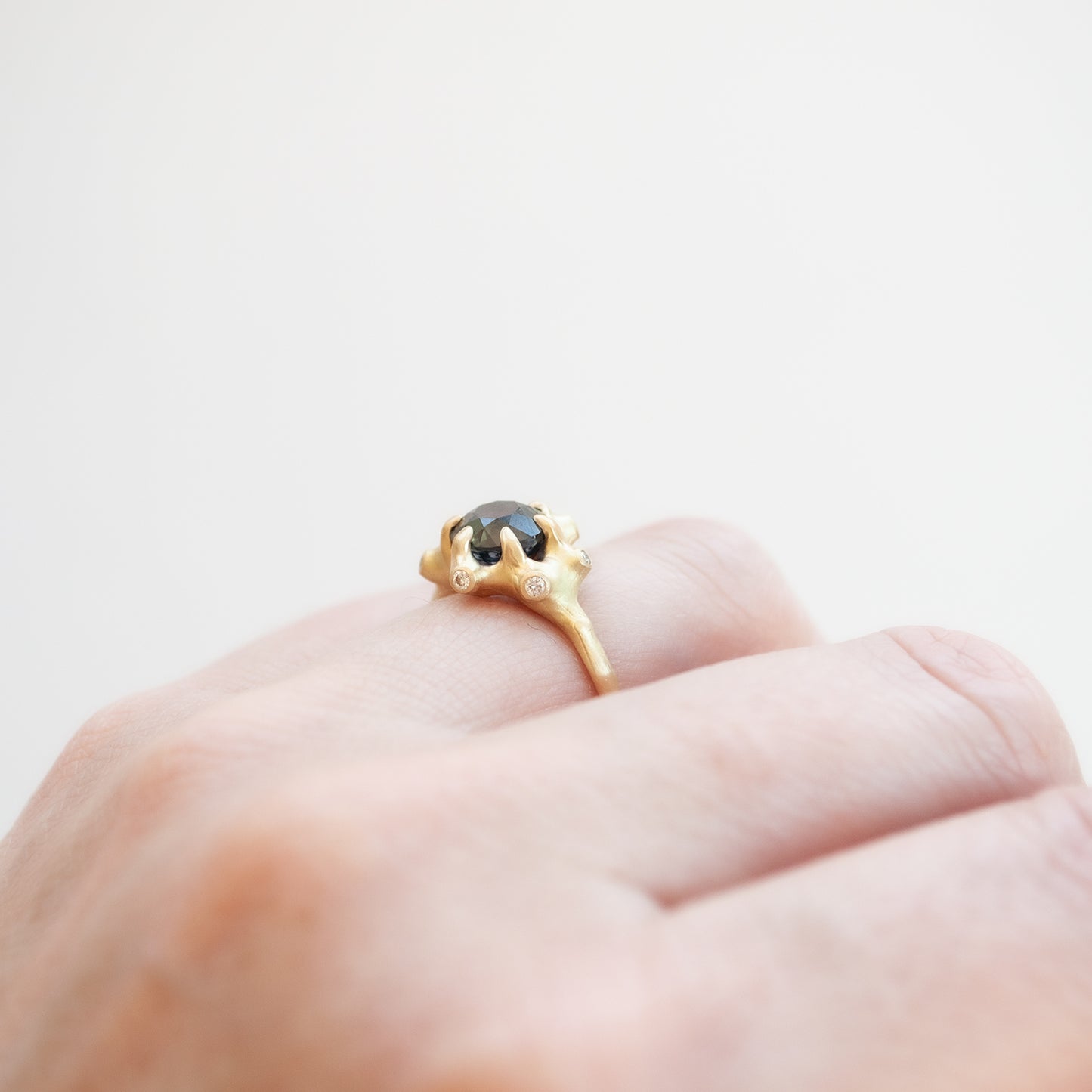 Blue Sapphire Barnacle Cluster Ring