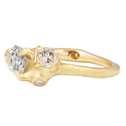 Ink Blot Diamond Cluster Ring