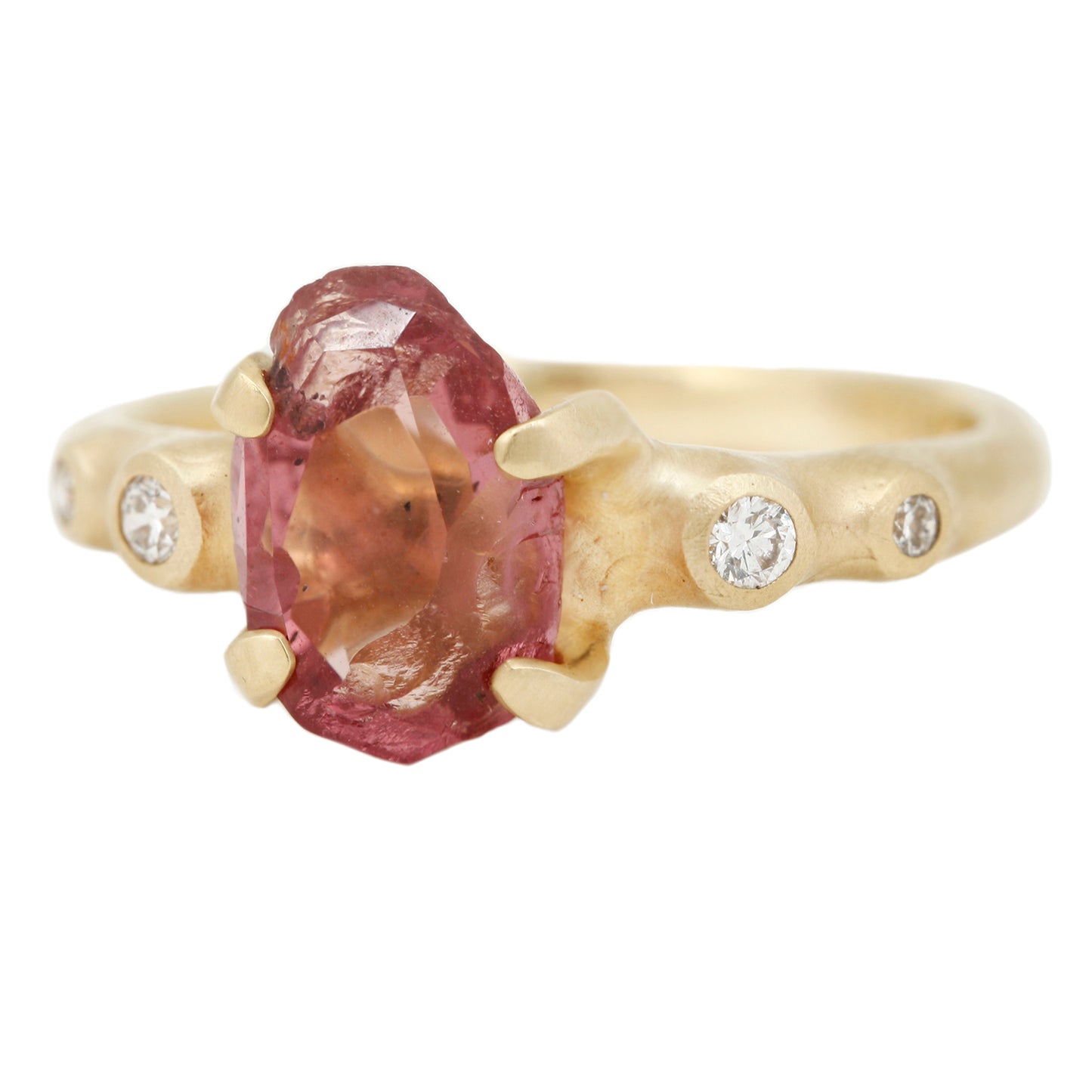 Garnet Rough Luxe Cluster Ring