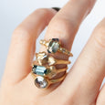 Blue Sapphire Cluster Ring 8 
