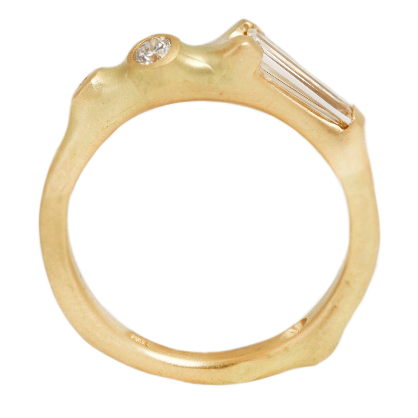 Elongated Diamond Stacker Ring