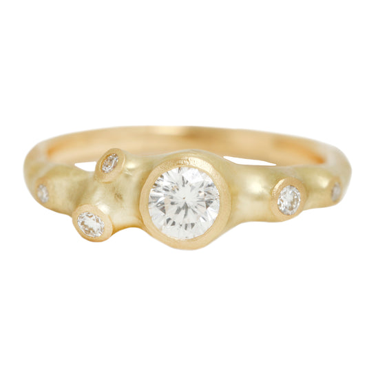 Six Barnacle White Diamond Ring