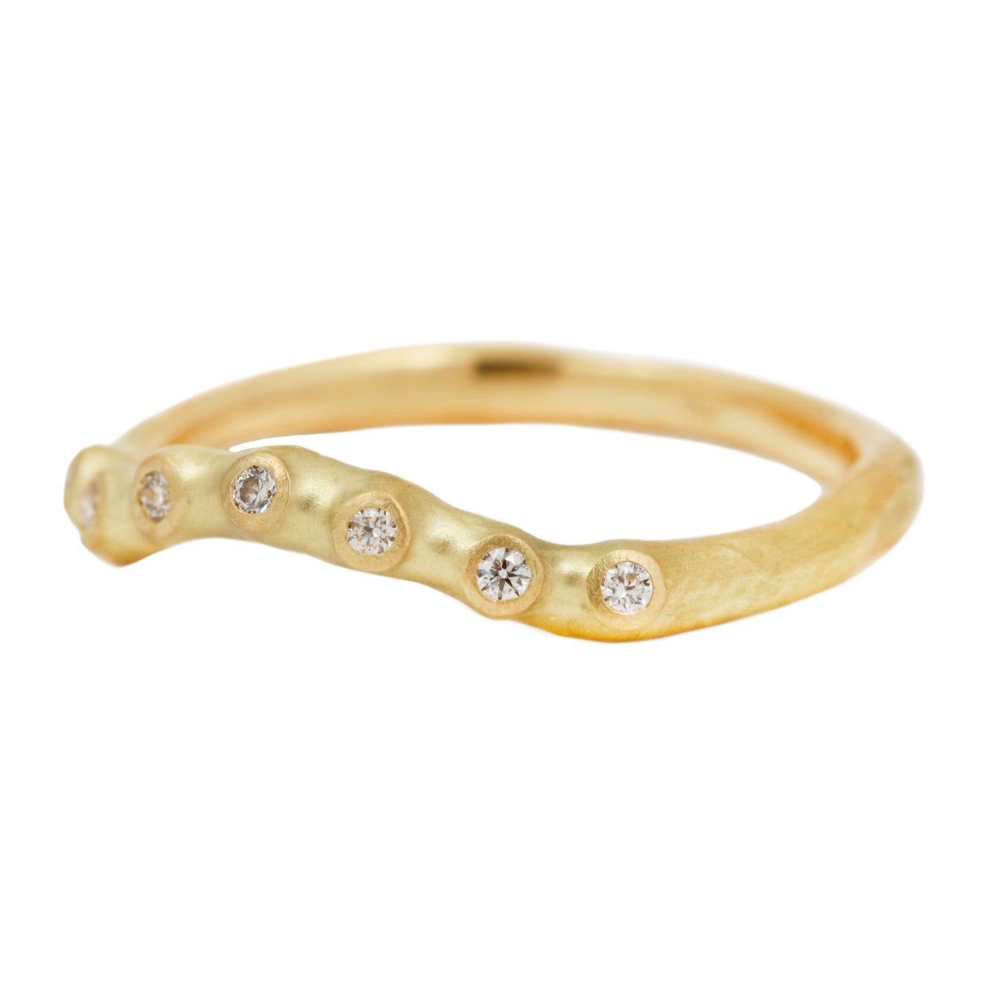 Seven Diamond Contour Ring