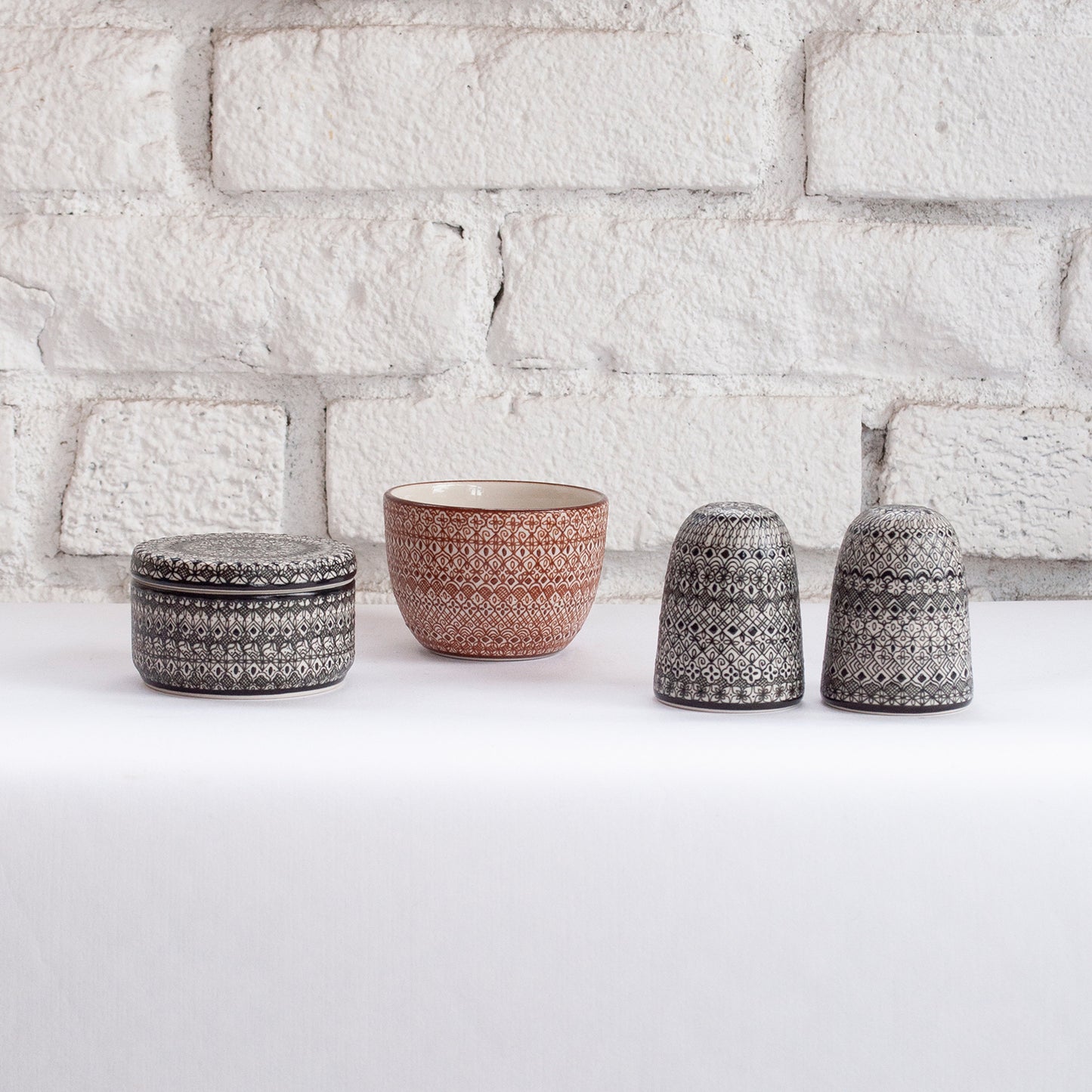 Small Flat Lidded Jar