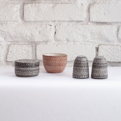 Small Flat Lidded Jar